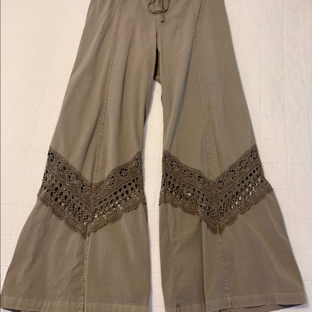 XCVI Pants 90% Cotton Wide legs Crocheted